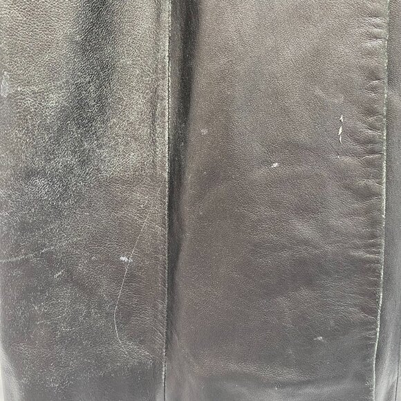 WILSONS Womens Distressed Soft Leather Jacket Size L Button Grunge 90s Y2K Goth - Picture 15 of 16